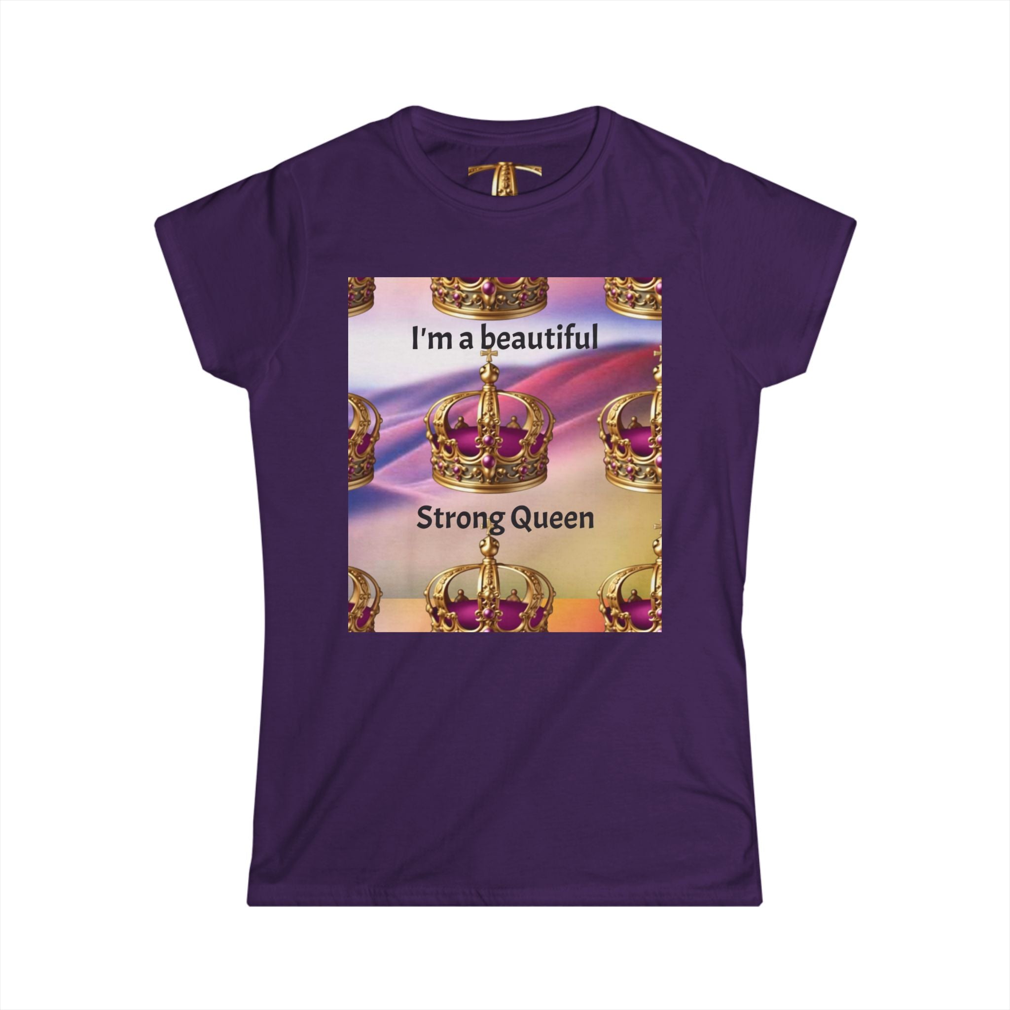 Royal Crown Women's Softstyle Tee - Perfect for Birthdays, Celebrations, Gifts, Queen Vibes, Everyday Wear