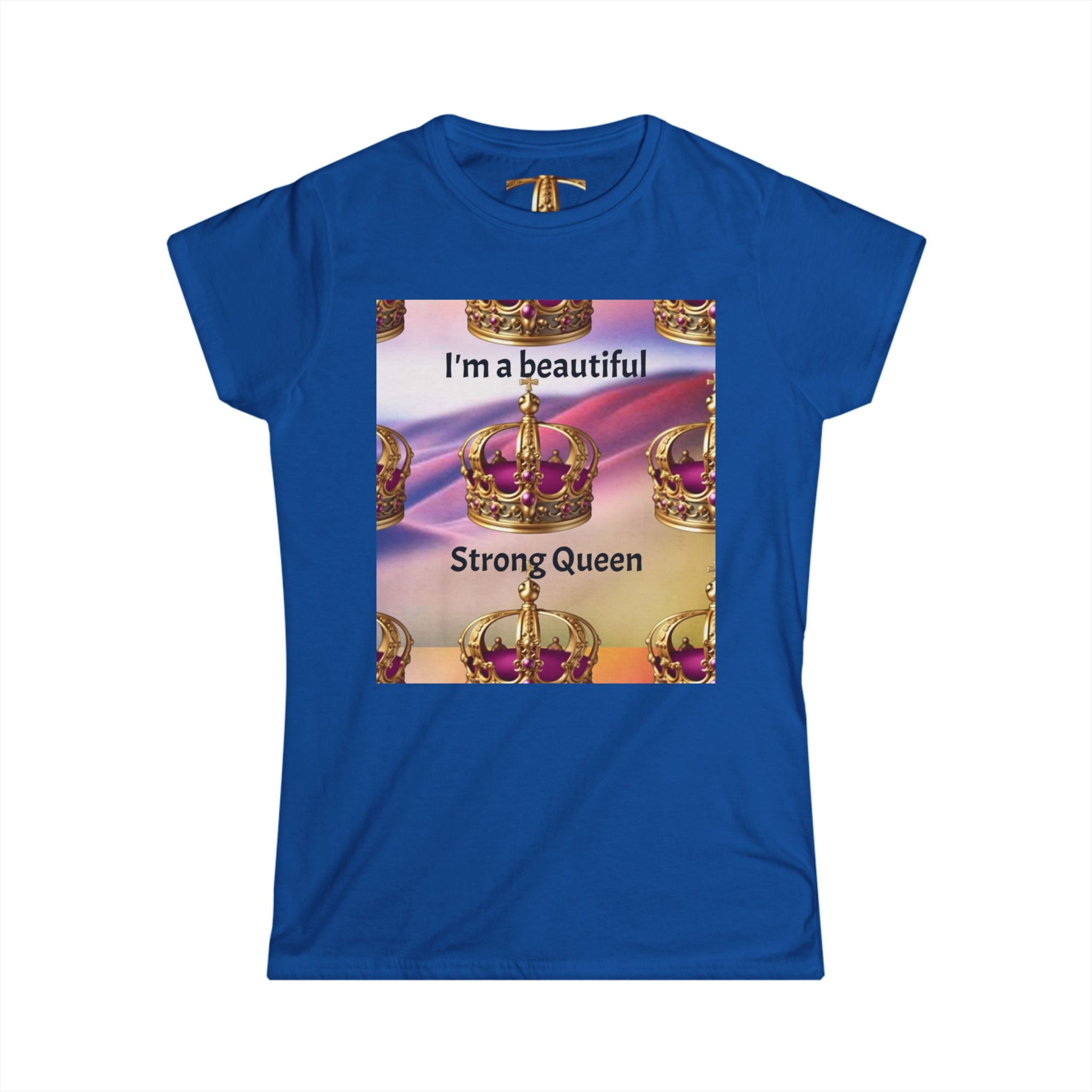 Royal Crown Women's Softstyle Tee - Perfect for Birthdays, Celebrations, Gifts, Queen Vibes, Everyday Wear