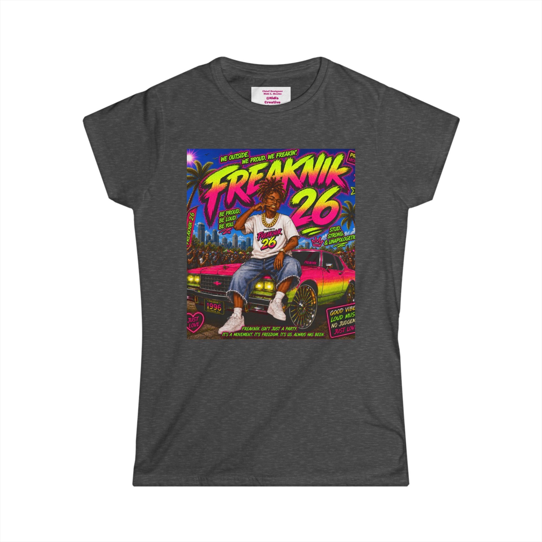 Retro Miami Rap Tee – "Freaknik 26 / Maree Da Stax 904" Graphic Women's T-Shirt