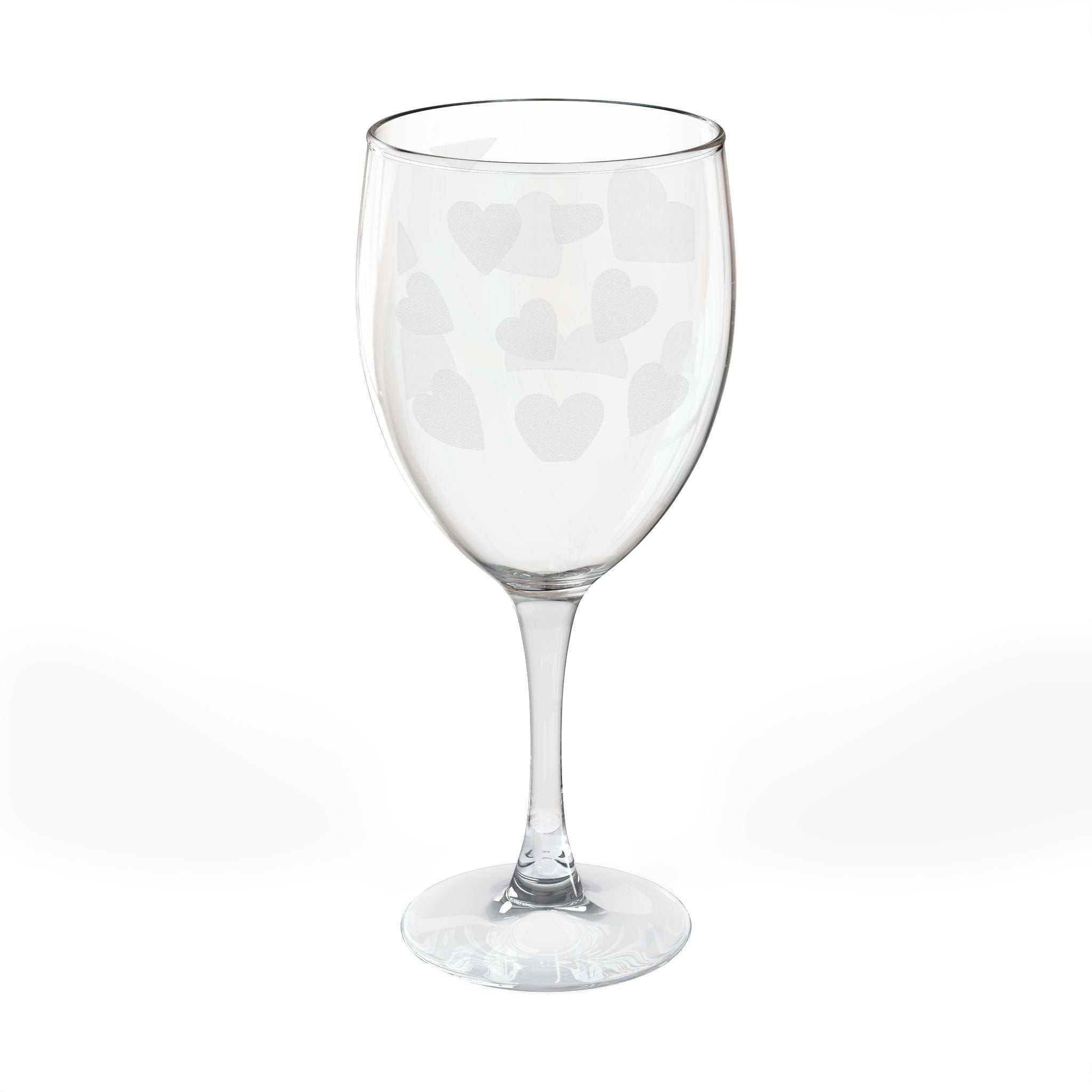 Hearts Wine Glass, 10.5oz (Engraving)