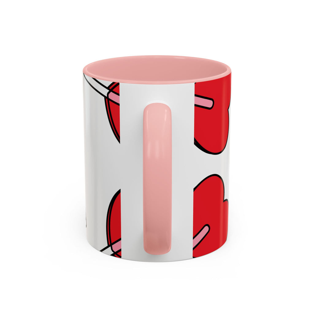 Heart Lollipop Coffee Mug — Cute Valentine’s Day Accent Mug (11/15oz)