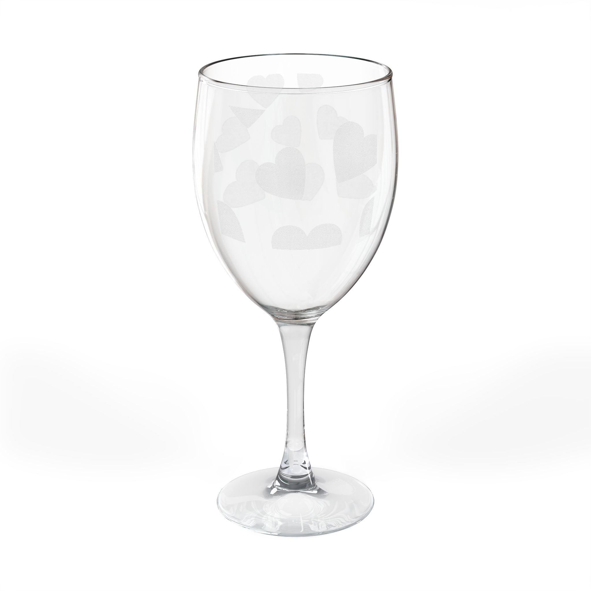 Hearts Wine Glass, 10.5oz (Engraving)