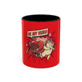 Be My Hero Coffee Mug — Cute Cupid Valentine Accent Mug (11/15oz)