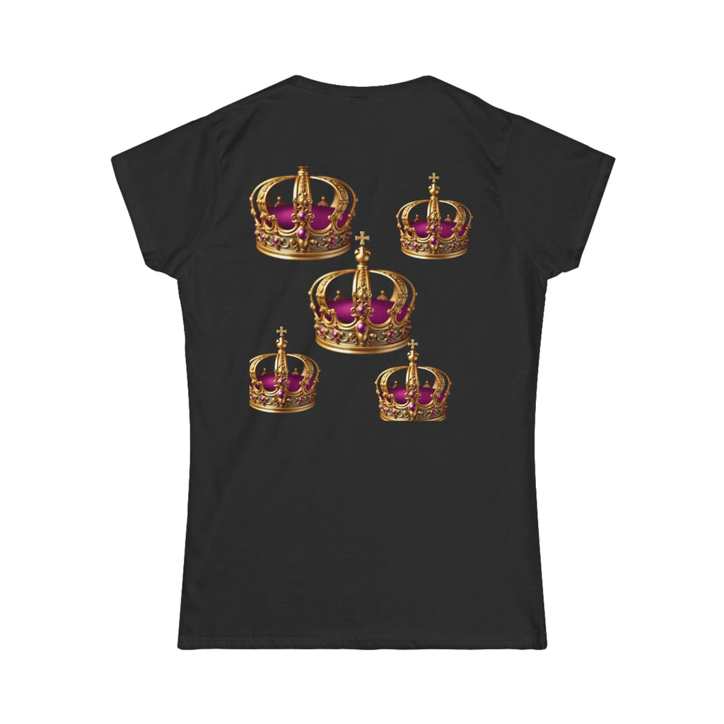 Royal Crown Women's Softstyle Tee - Perfect for Birthdays, Celebrations, Gifts, Queen Vibes, Everyday Wear