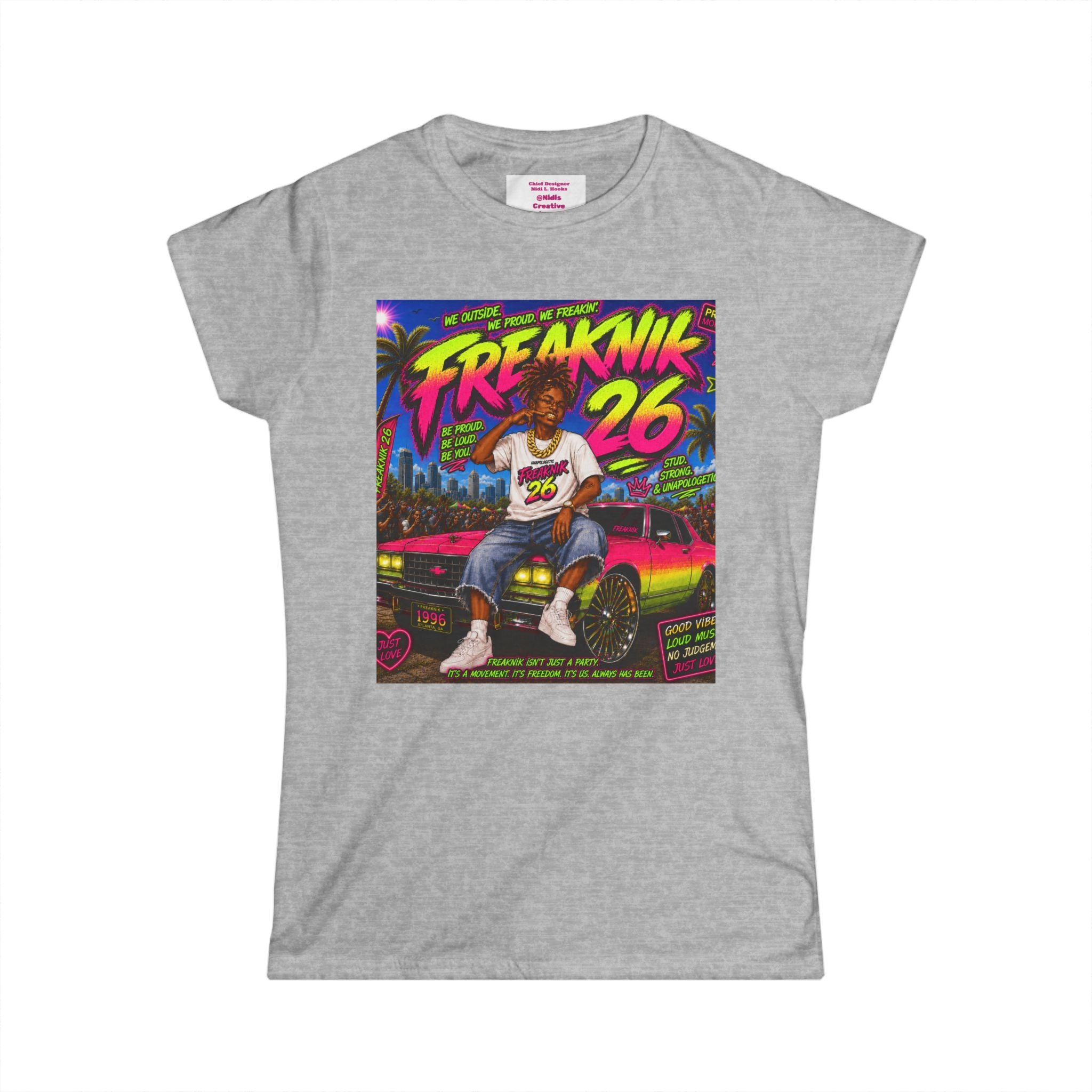 Retro Miami Rap Tee – "Freaknik 26 / Maree Da Stax 904" Graphic Women's T-Shirt
