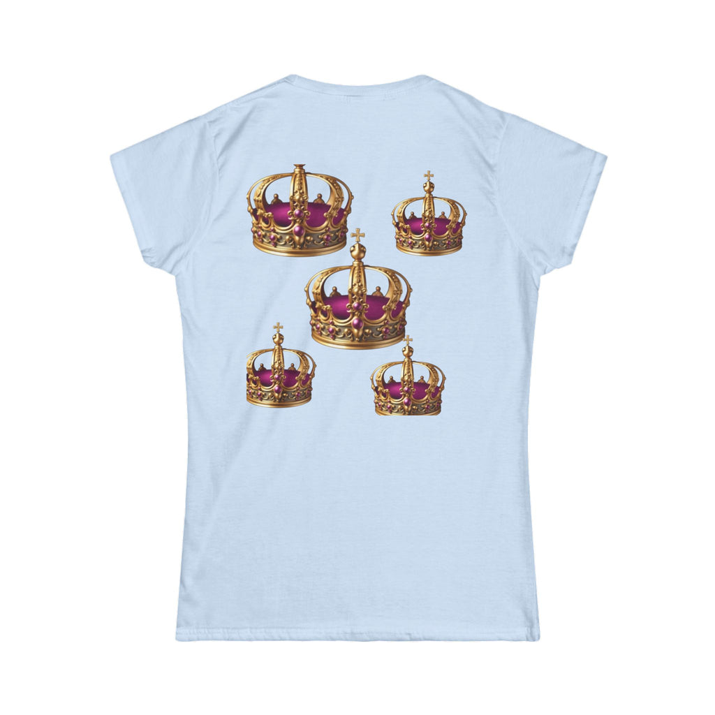 Royal Crown Women's Softstyle Tee - Perfect for Birthdays, Celebrations, Gifts, Queen Vibes, Everyday Wear