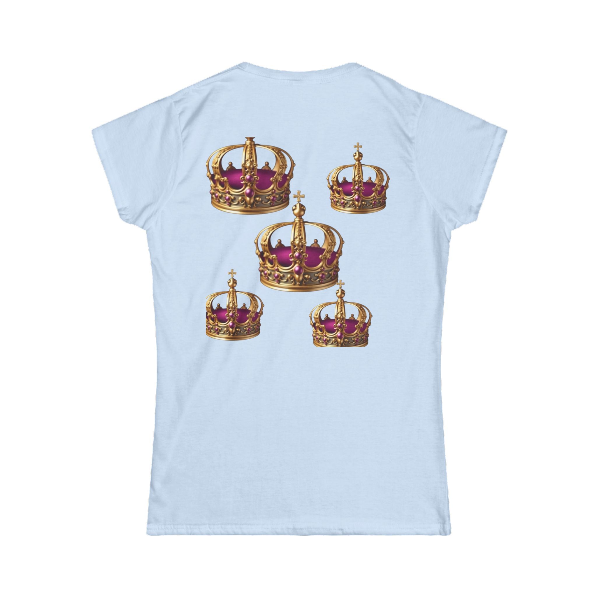Royal Crown Women's Softstyle Tee - Perfect for Birthdays, Celebrations, Gifts, Queen Vibes, Everyday Wear