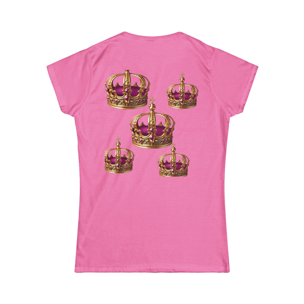 Royal Crown Women's Softstyle Tee - Perfect for Birthdays, Celebrations, Gifts, Queen Vibes, Everyday Wear