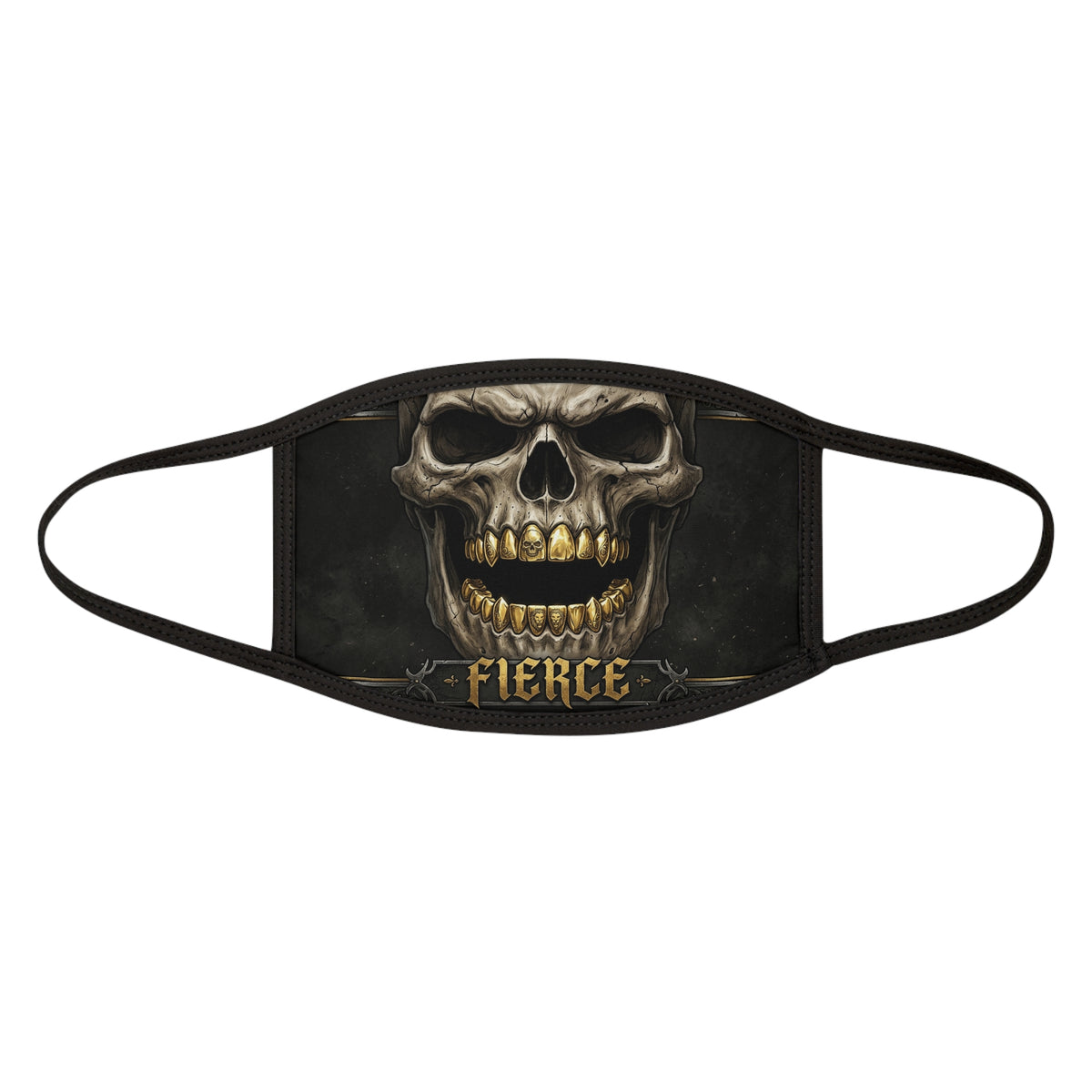 Máscara facial "Feroz" de calavera — Máscara de calavera gótica oscura para Halloween y motociclistas