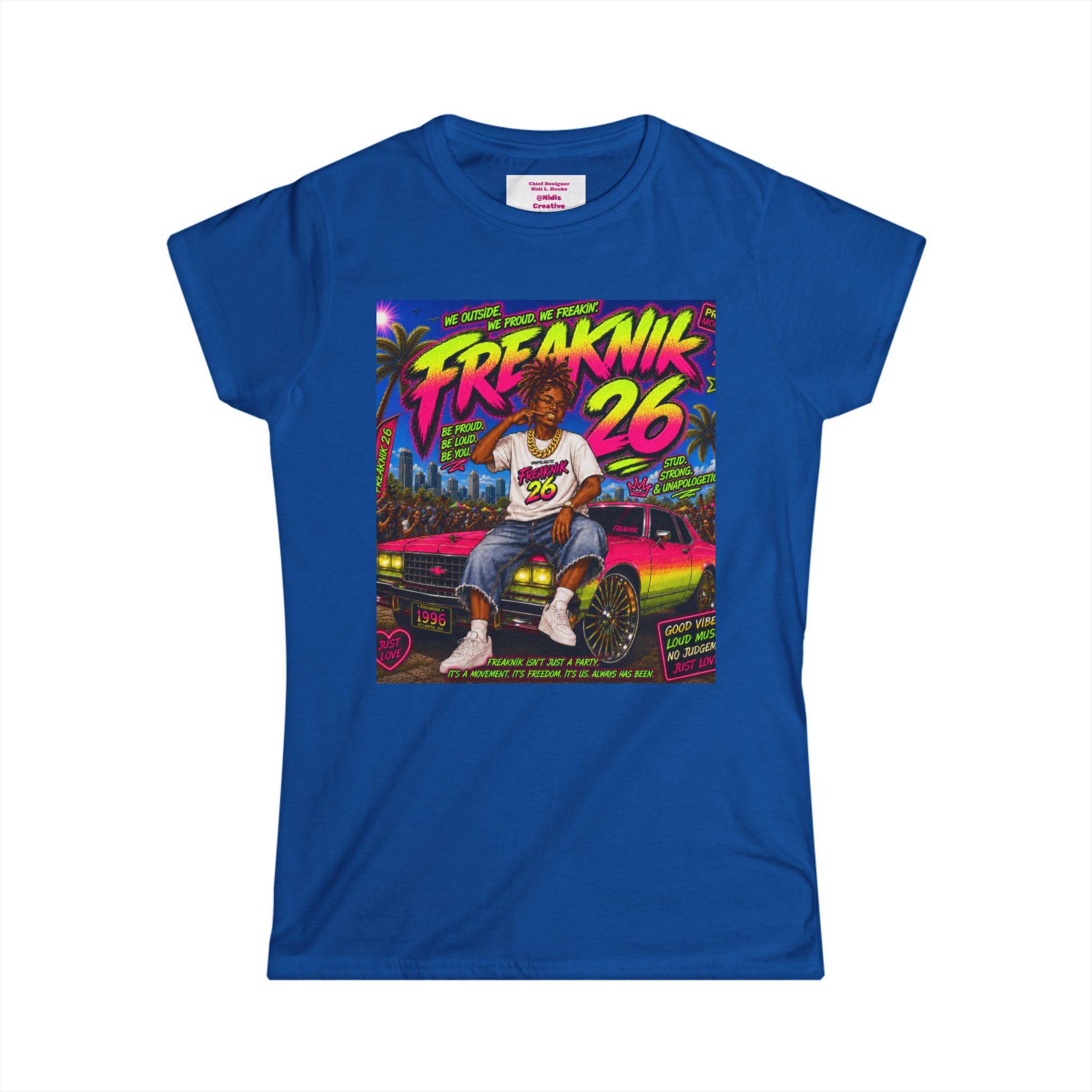 Retro Miami Rap Tee – "Freaknik 26 / Maree Da Stax 904" Graphic Women's T-Shirt