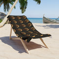 Sacred Halo Pattern Beach Towel — Vintage Religious Icon Repeat Design