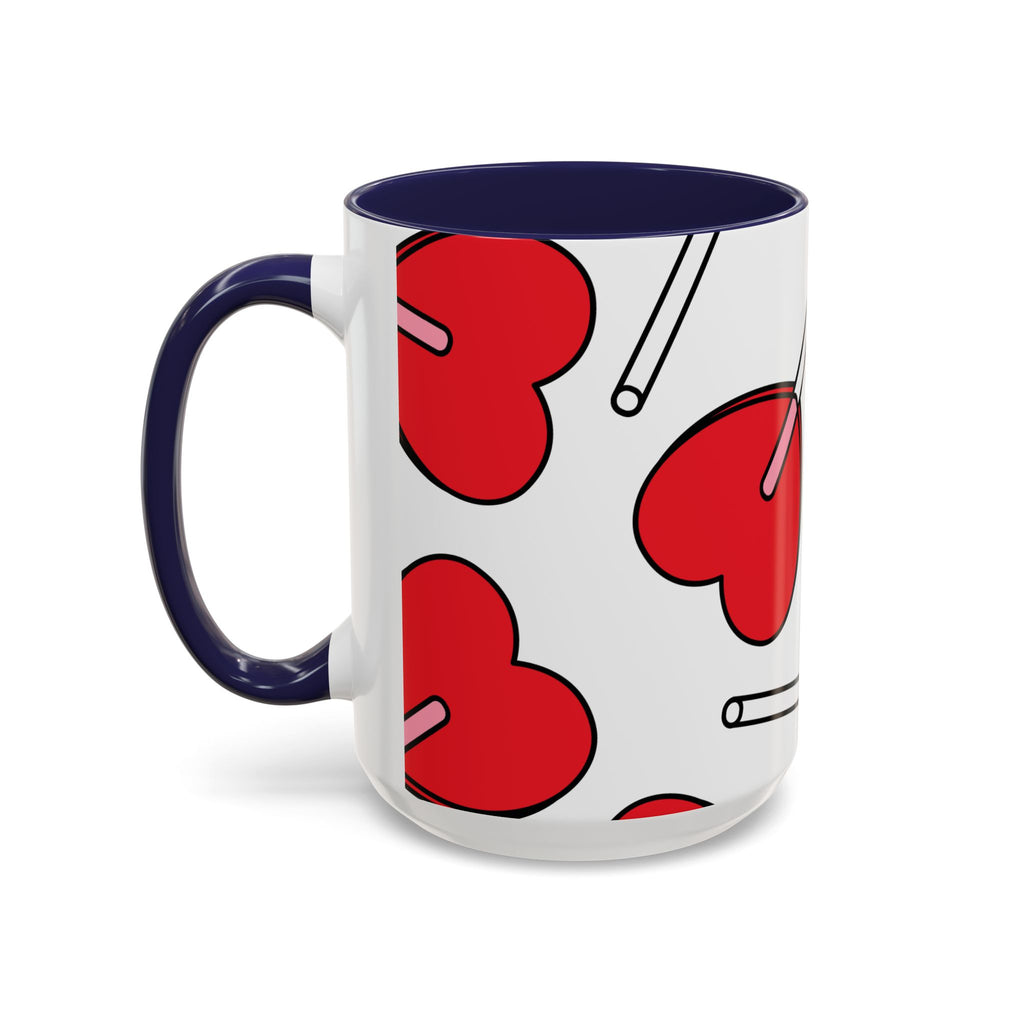 Heart Lollipop Coffee Mug — Cute Valentine’s Day Accent Mug (11/15oz)