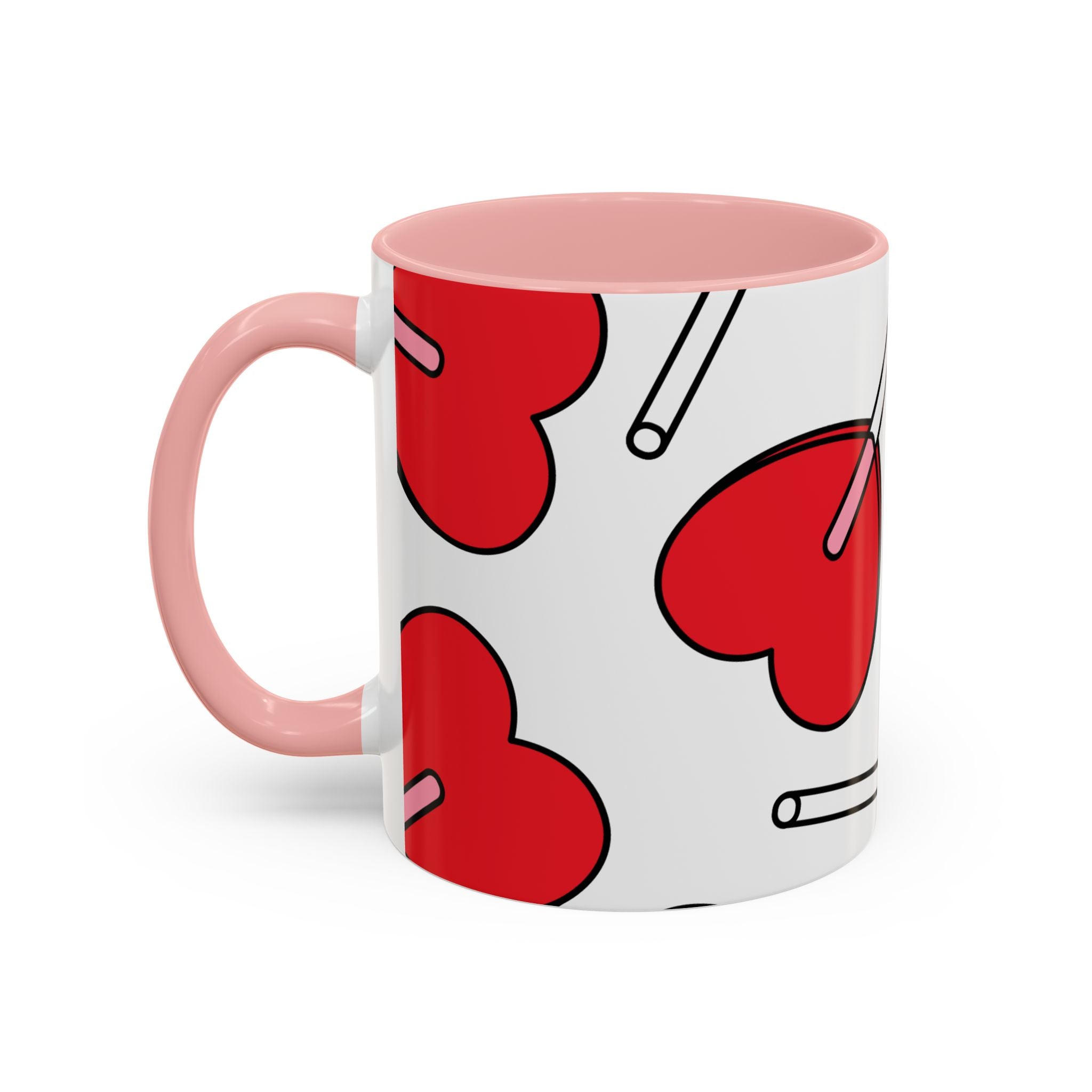 Heart Lollipop Coffee Mug — Cute Valentine’s Day Accent Mug (11/15oz)