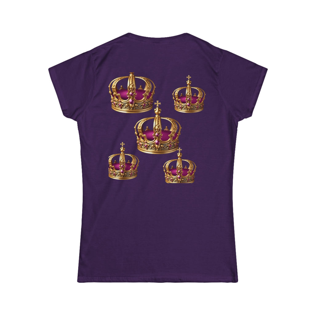 Royal Crown Women's Softstyle Tee - Perfect for Birthdays, Celebrations, Gifts, Queen Vibes, Everyday Wear