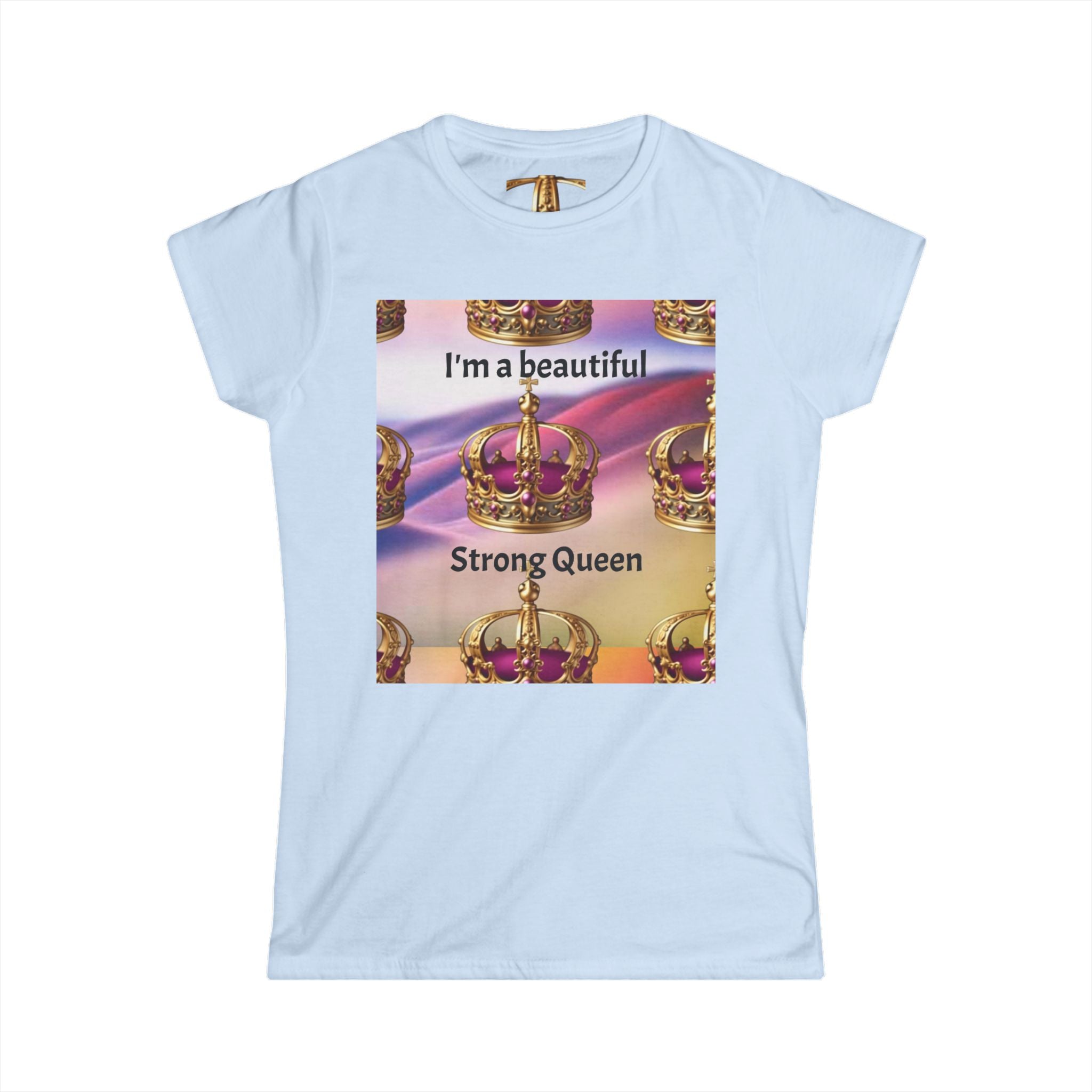 Royal Crown Women's Softstyle Tee - Perfect for Birthdays, Celebrations, Gifts, Queen Vibes, Everyday Wear