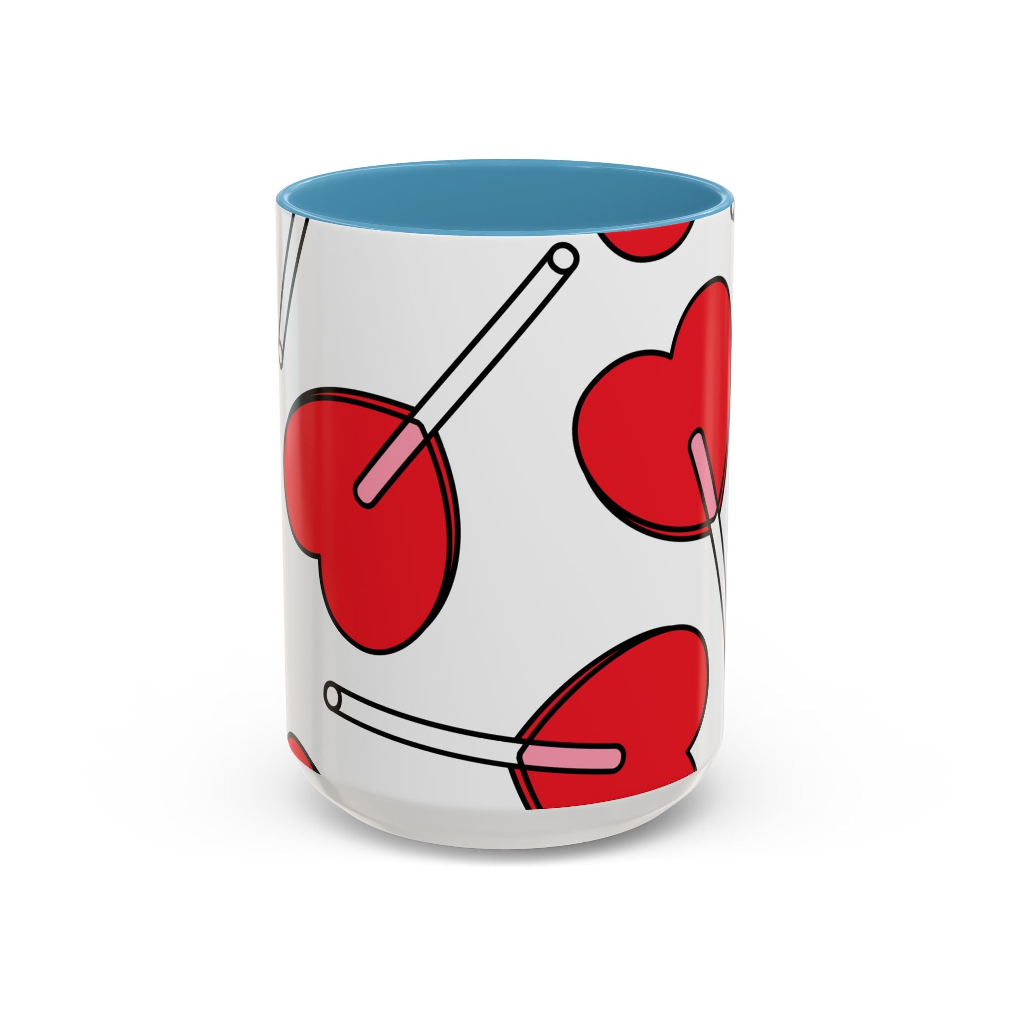 Heart Lollipop Coffee Mug — Cute Valentine’s Day Accent Mug (11/15oz)