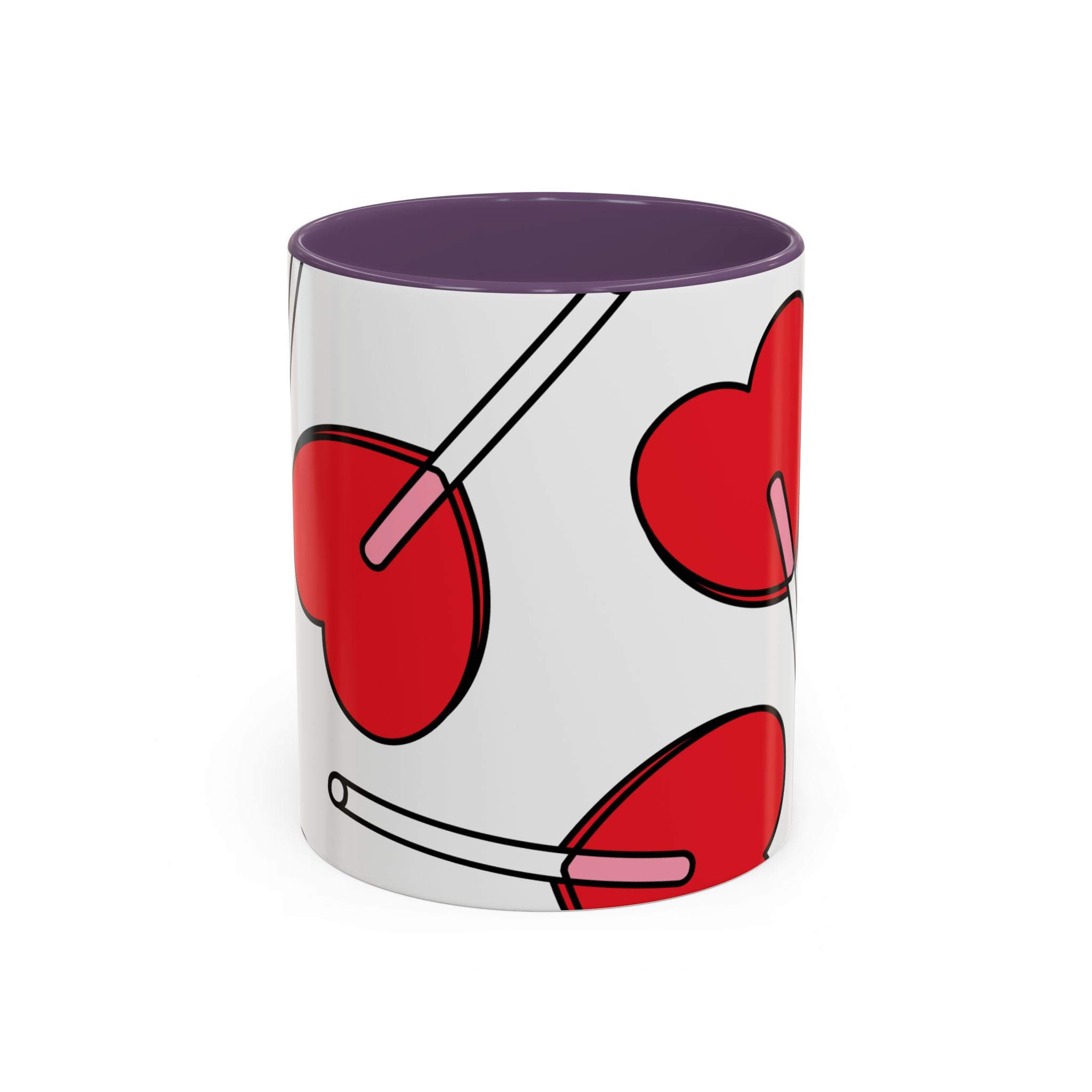 Heart Lollipop Coffee Mug — Cute Valentine’s Day Accent Mug (11/15oz)
