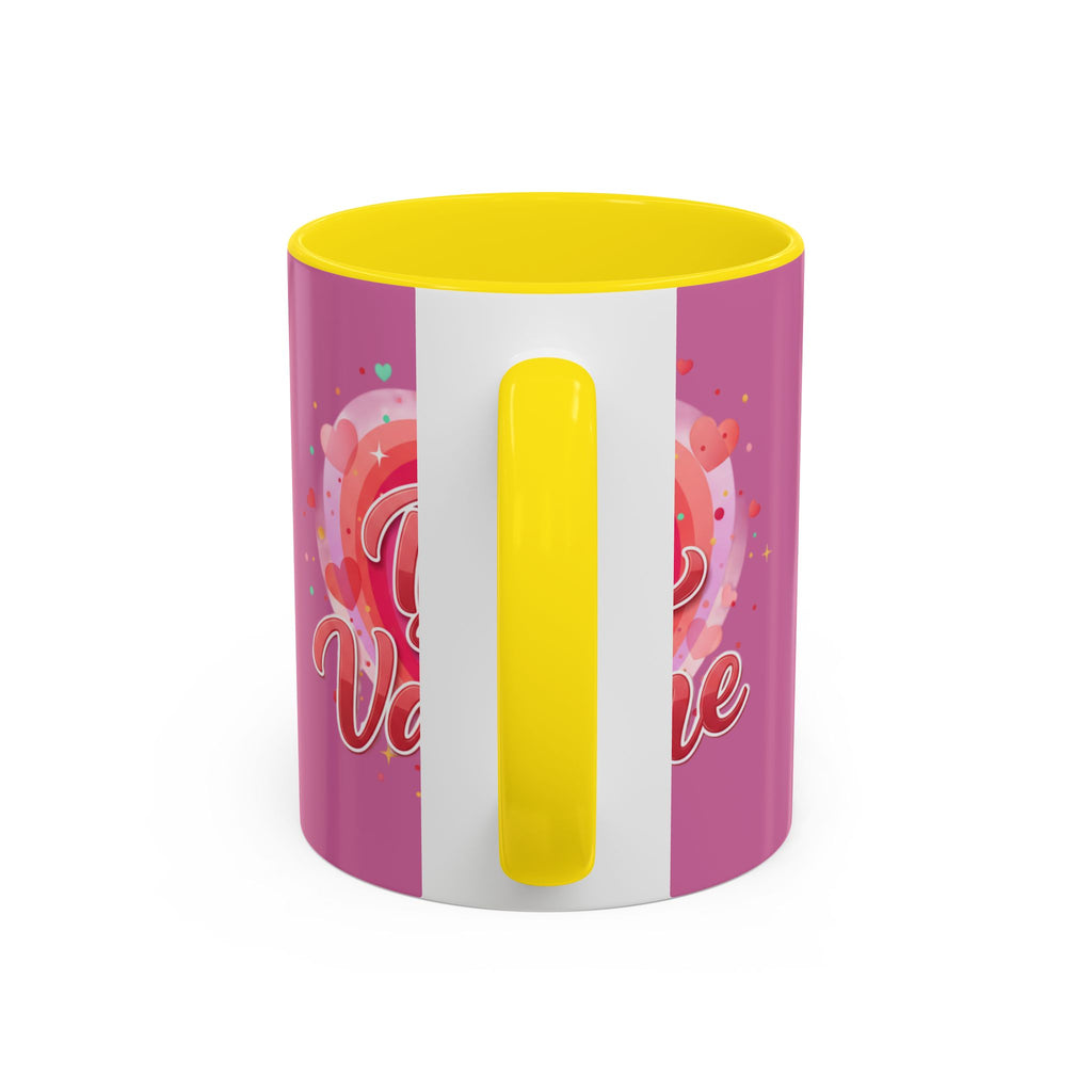 Valentine Coffee Mug — "Be My Valentine" Pink Heart Accent Mug (11/15oz)
