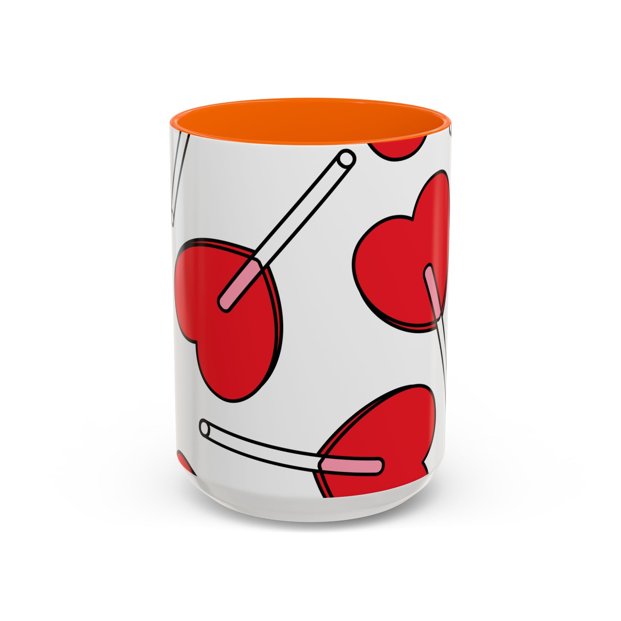 Heart Lollipop Coffee Mug — Cute Valentine’s Day Accent Mug (11/15oz)