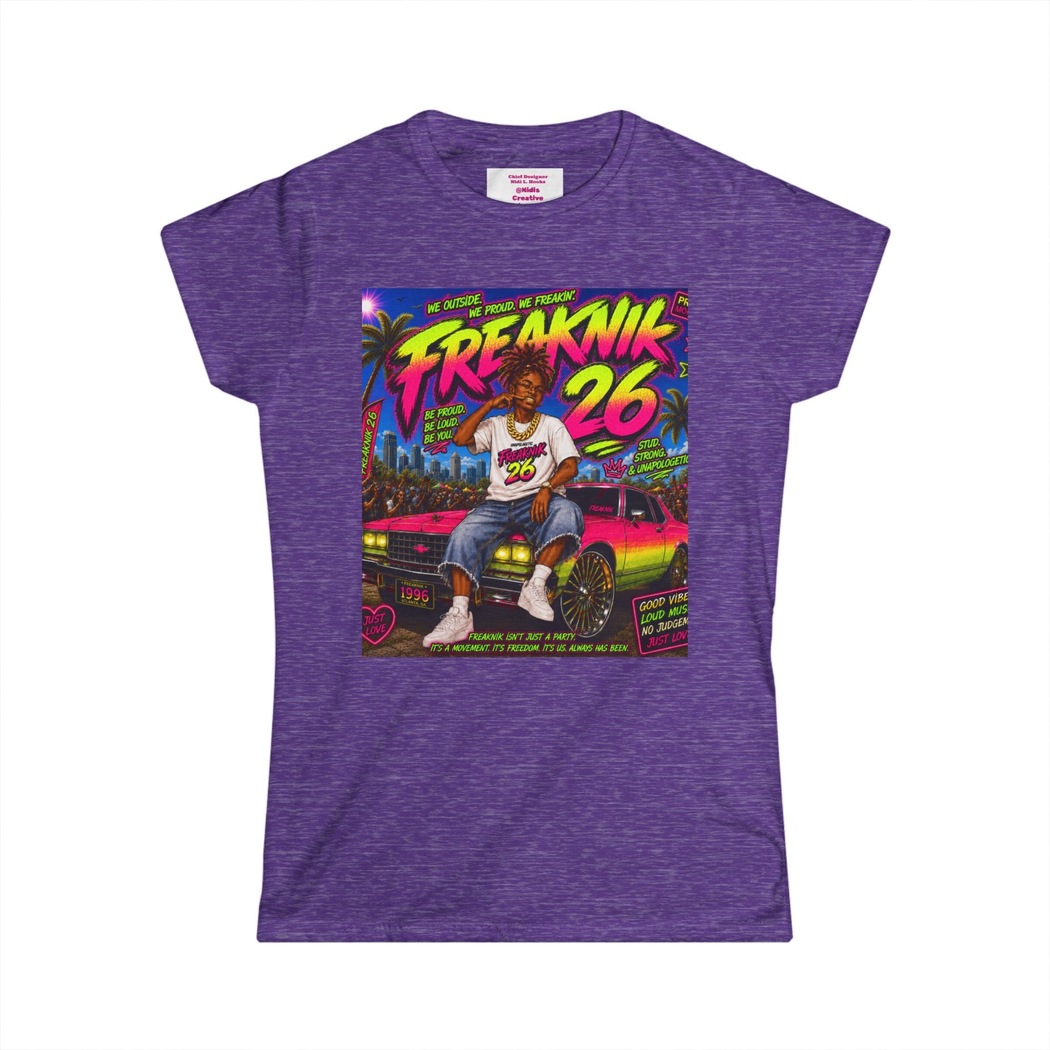 Retro Miami Rap Tee – "Freaknik 26 / Maree Da Stax 904" Graphic Women's T-Shirt