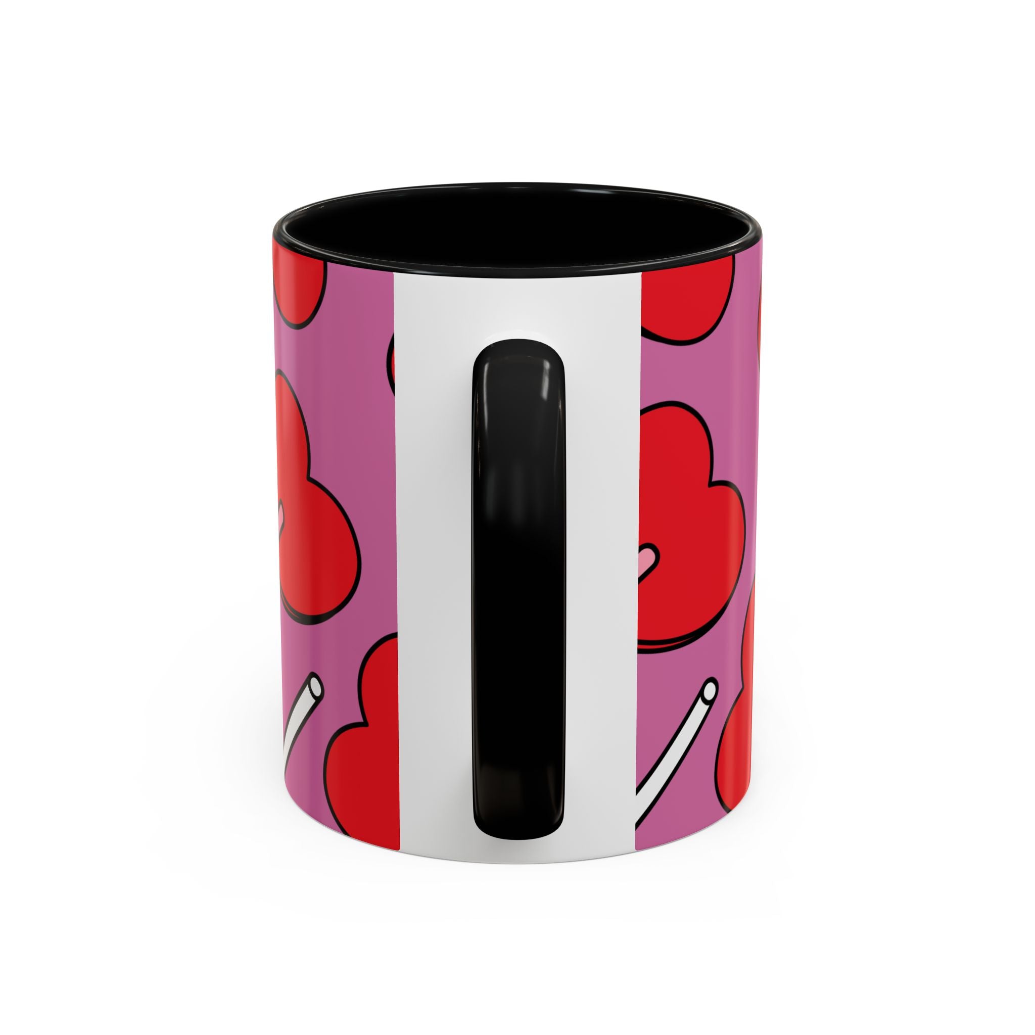 Heart Lollipop Accent Coffee Mug — Cute Valentine Candy Pattern (11/15oz)