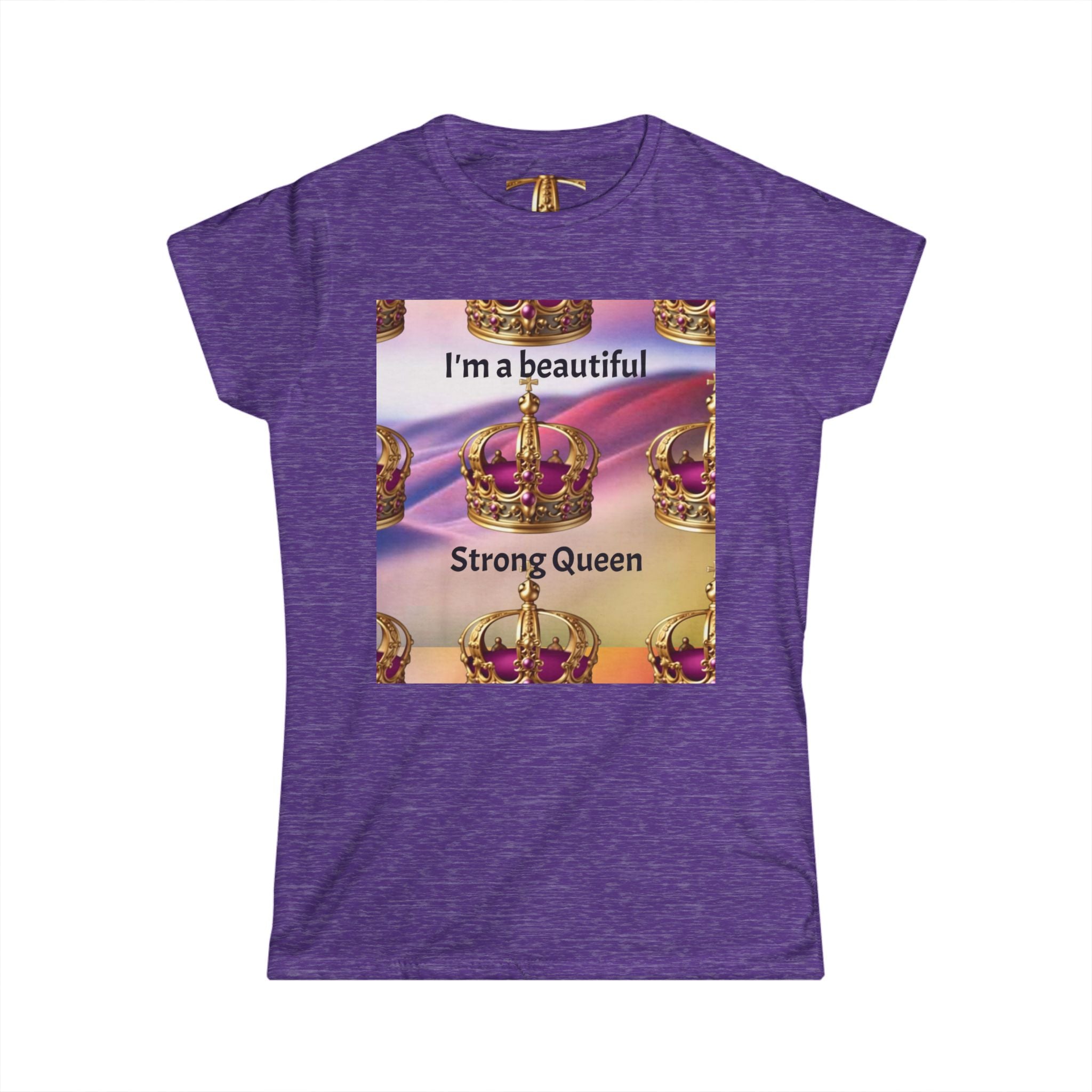 Royal Crown Women's Softstyle Tee - Perfect for Birthdays, Celebrations, Gifts, Queen Vibes, Everyday Wear