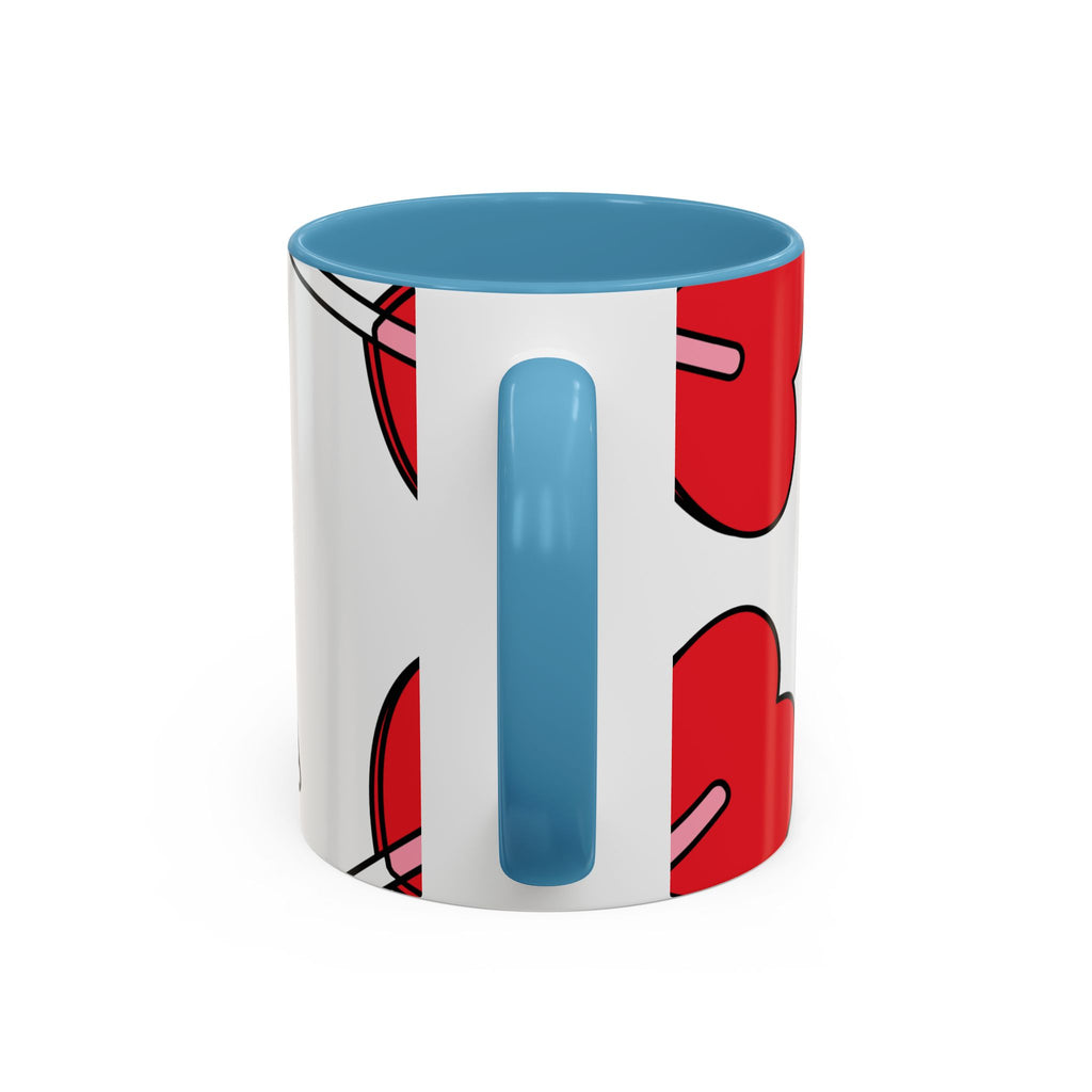 Heart Lollipop Coffee Mug — Cute Valentine’s Day Accent Mug (11/15oz)