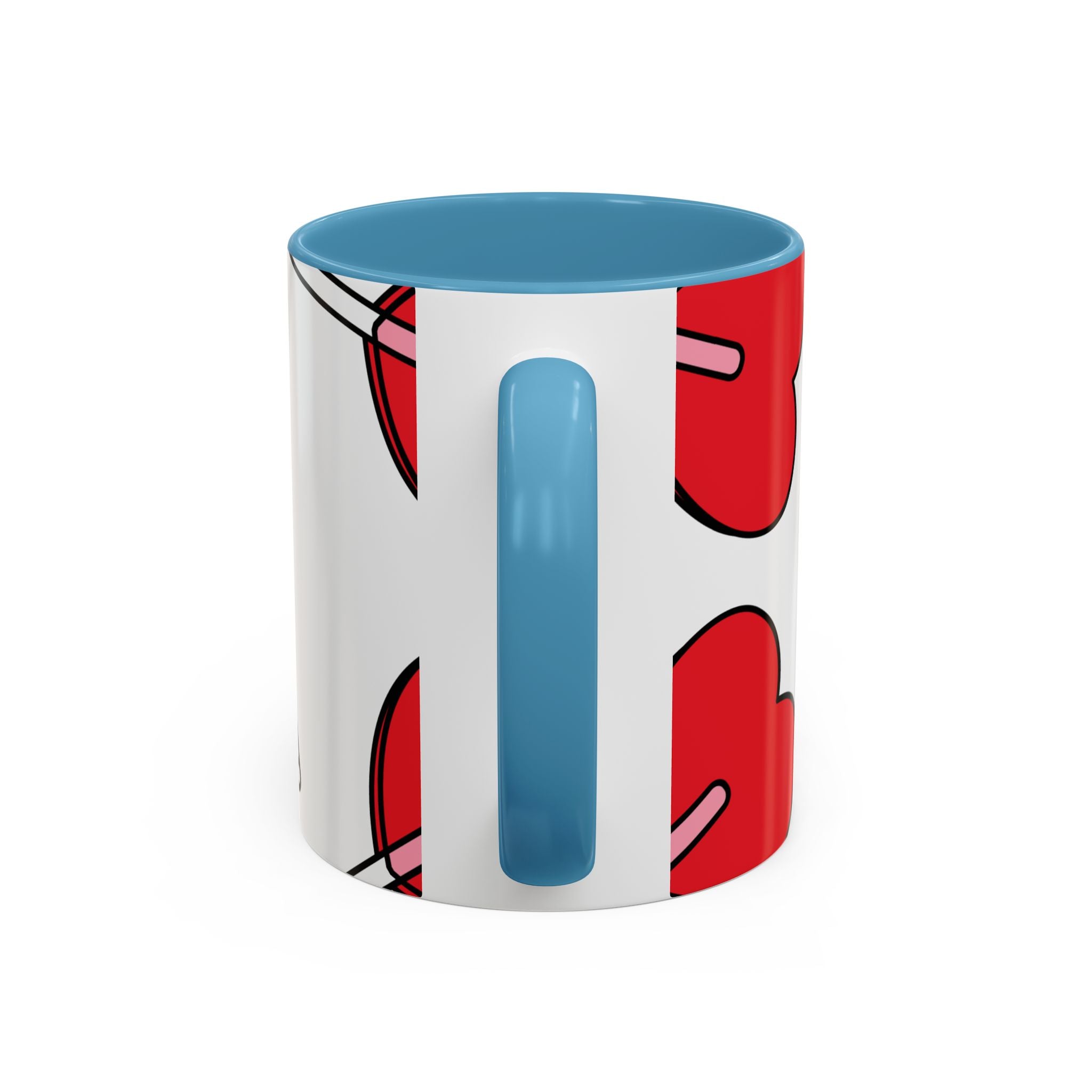 Heart Lollipop Coffee Mug — Cute Valentine’s Day Accent Mug (11/15oz)
