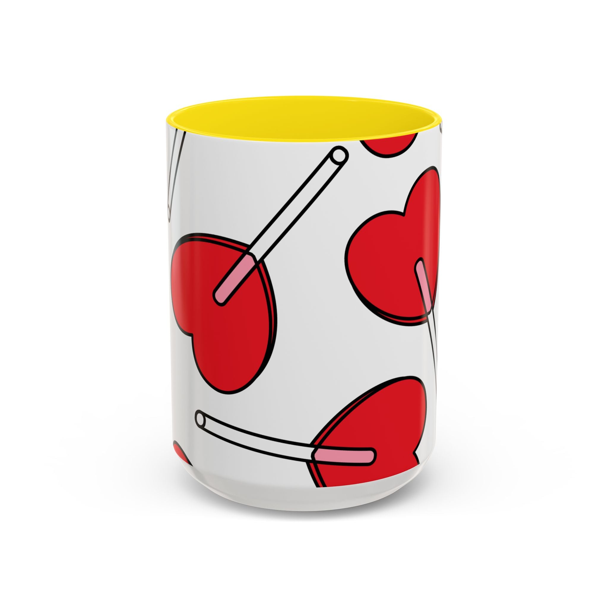 Heart Lollipop Coffee Mug — Cute Valentine’s Day Accent Mug (11/15oz)