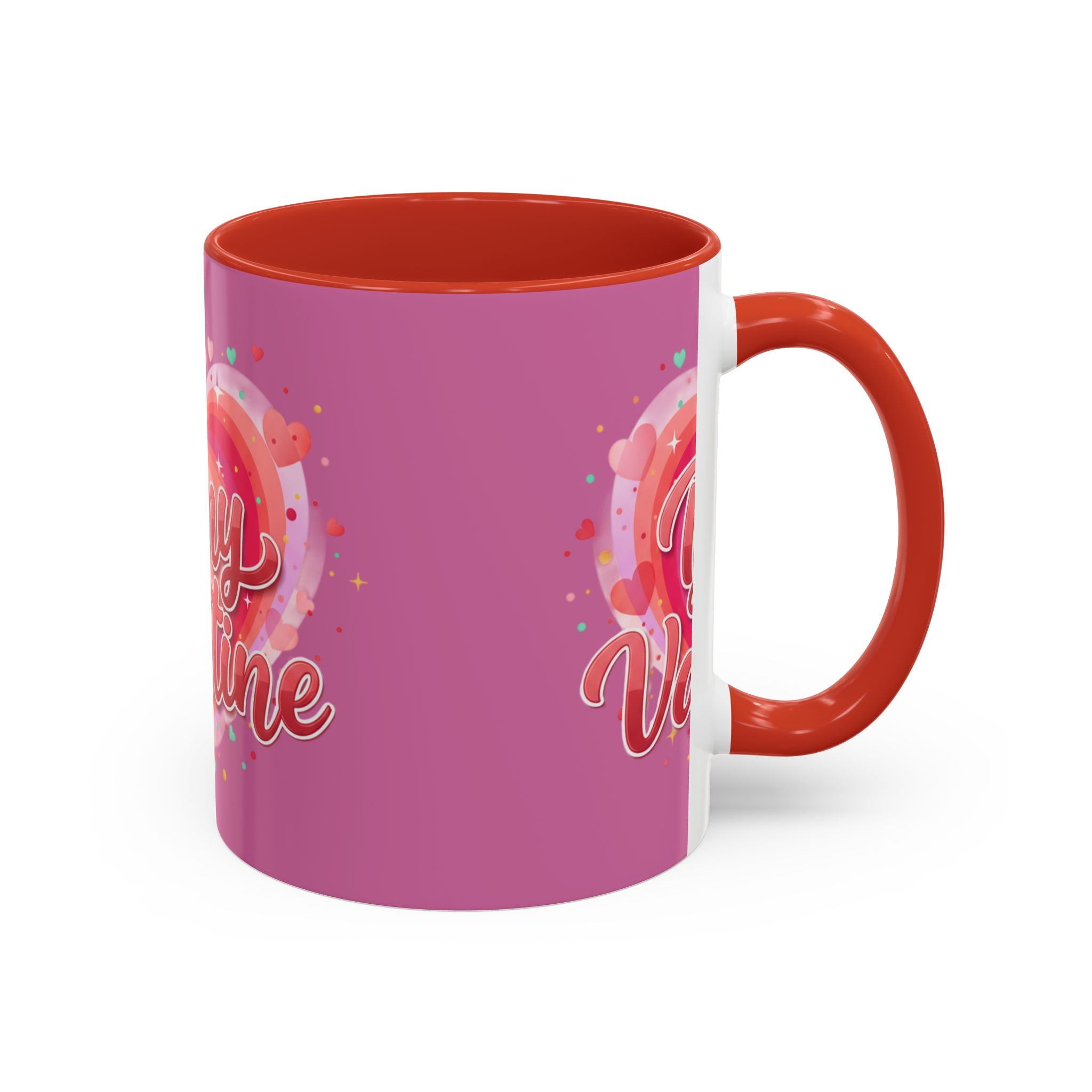 Valentine Coffee Mug — "Be My Valentine" Pink Heart Accent Mug (11/15oz)
