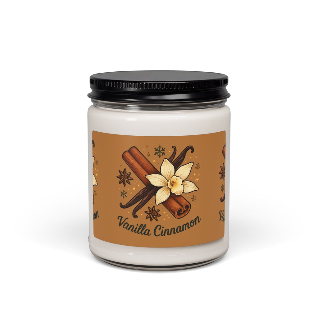 Vanilla Cinnamon Scented Soy Candle | Cozy Home Fragrance, Gift for Candle Lovers, Relaxation, Home Decor, Aromatherapy