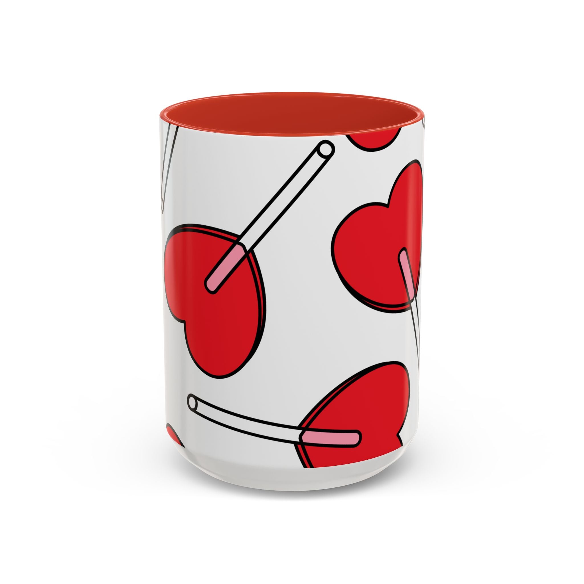 Heart Lollipop Coffee Mug — Cute Valentine’s Day Accent Mug (11/15oz)