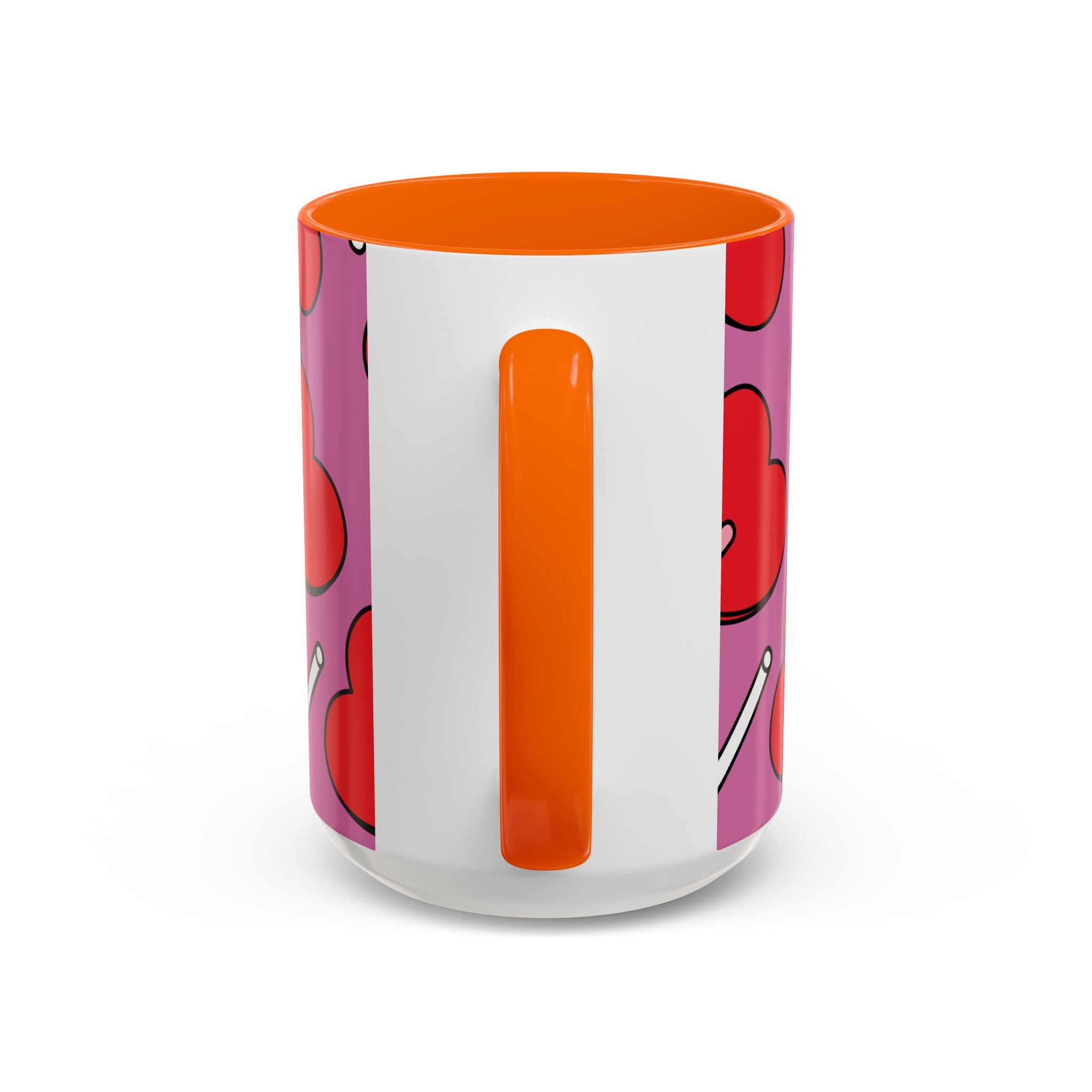 Heart Lollipop Accent Coffee Mug — Cute Valentine Candy Pattern (11/15oz)