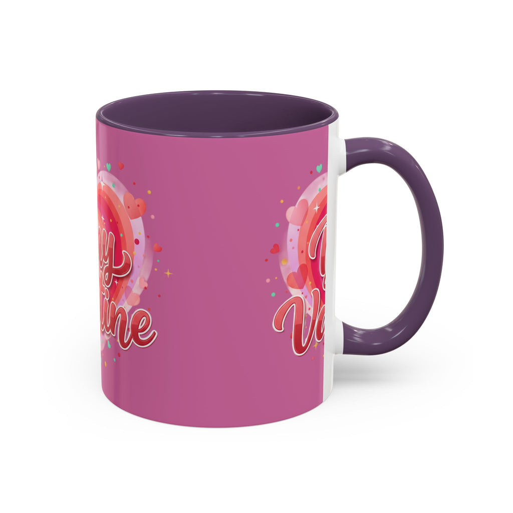 Valentine Coffee Mug — "Be My Valentine" Pink Heart Accent Mug (11/15oz)