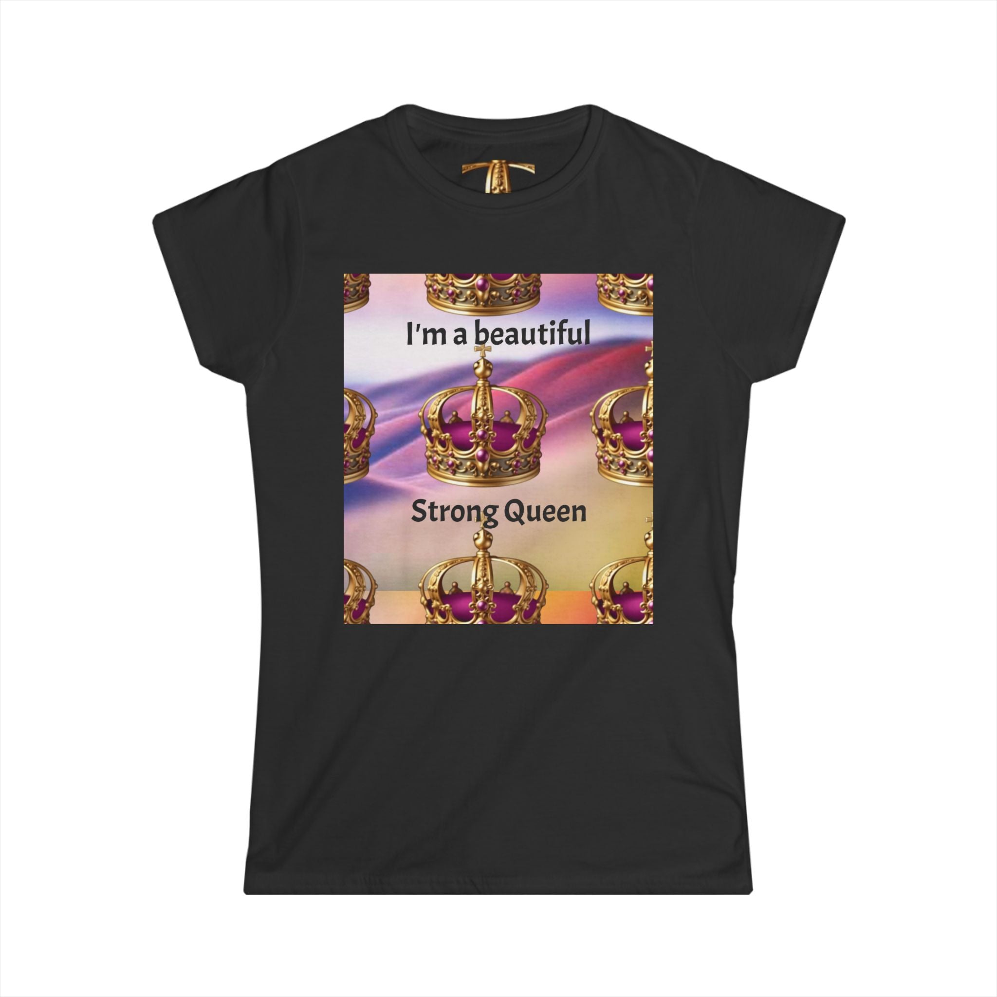 Royal Crown Women's Softstyle Tee - Perfect for Birthdays, Celebrations, Gifts, Queen Vibes, Everyday Wear