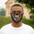 Skull Smoke Face Mask — Gold Grin Graphic Face Covering