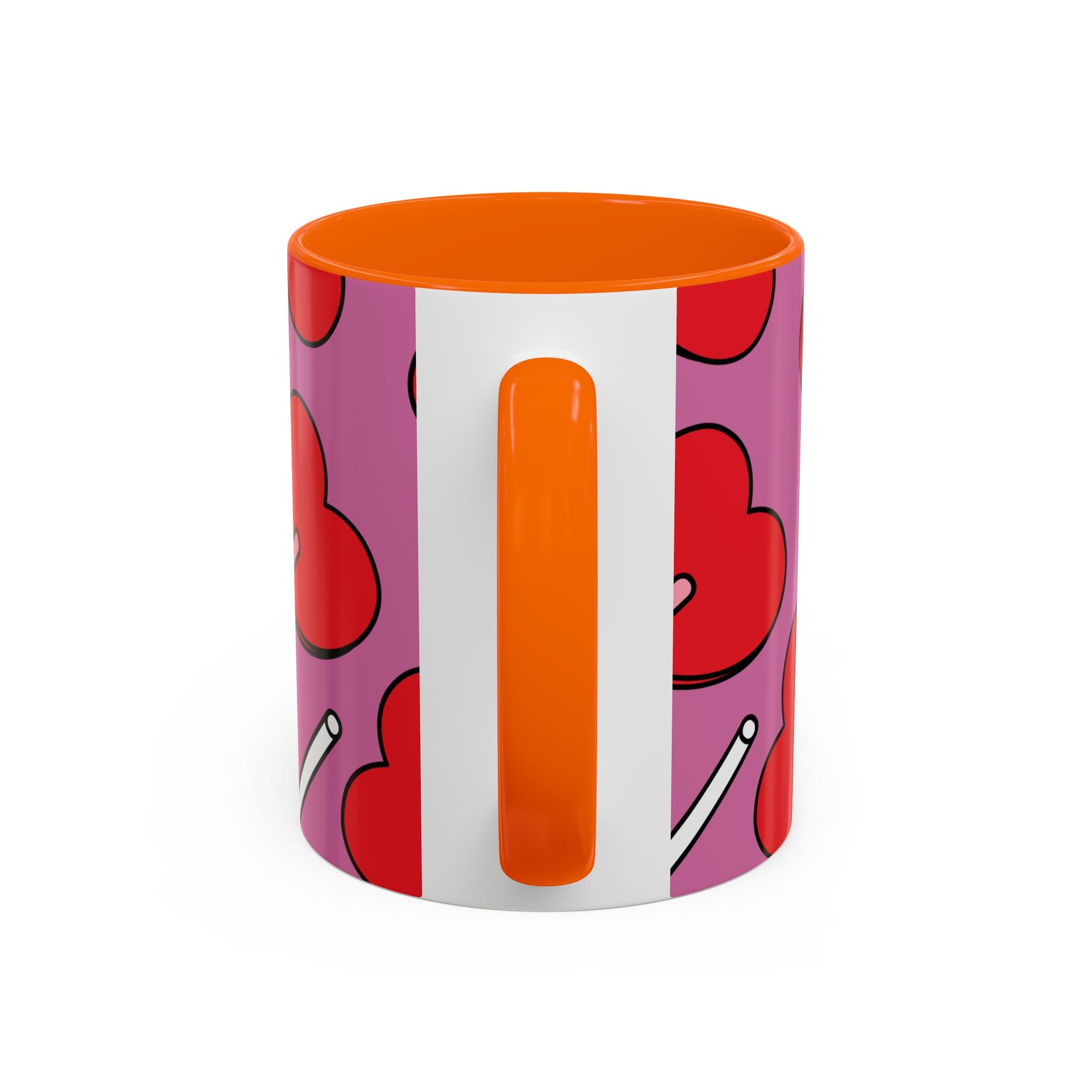Heart Lollipop Accent Coffee Mug — Cute Valentine Candy Pattern (11/15oz)
