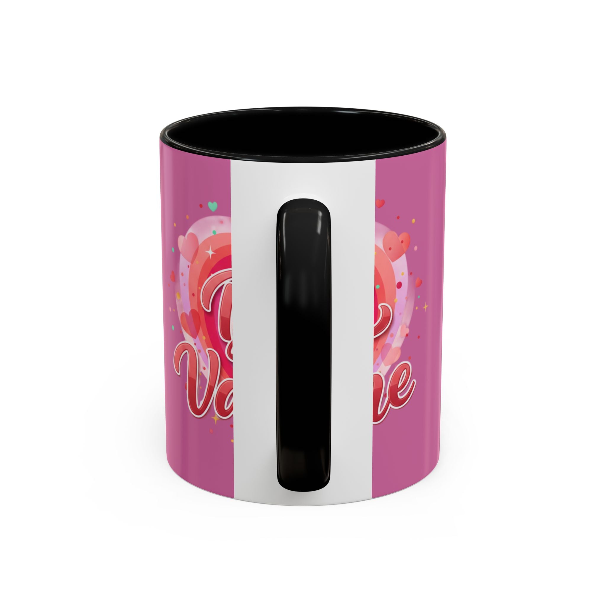Valentine Coffee Mug — "Be My Valentine" Pink Heart Accent Mug (11/15oz)