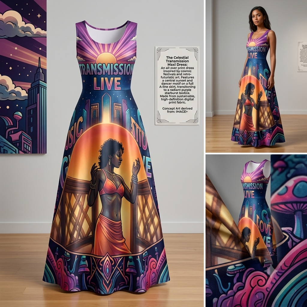 The Celestial Transmission Maxi Dress