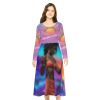 The "COSMIC SUNBURST" Graphic Midi Dress