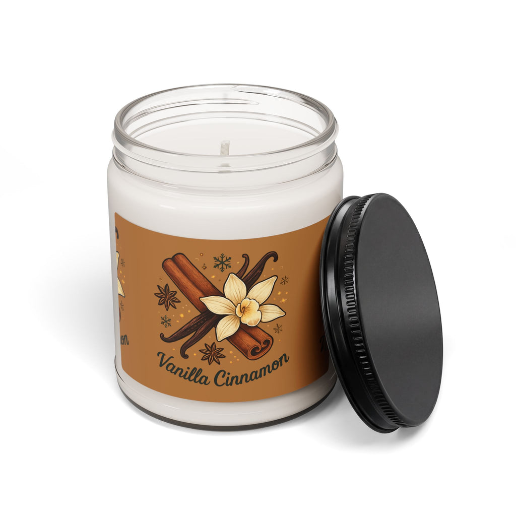 Vanilla Cinnamon Scented Soy Candle | Cozy Home Fragrance, Gift for Candle Lovers, Relaxation, Home Decor, Aromatherapy