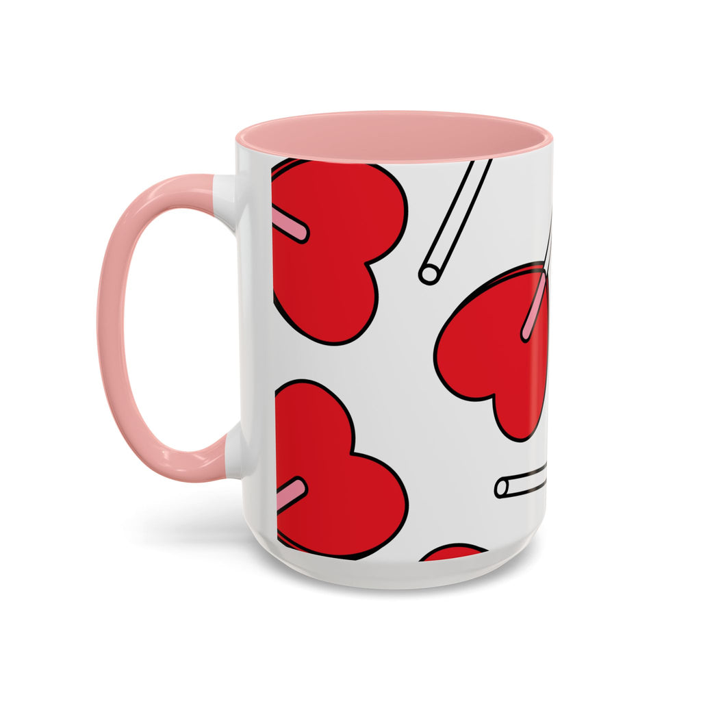 Heart Lollipop Coffee Mug — Cute Valentine’s Day Accent Mug (11/15oz)