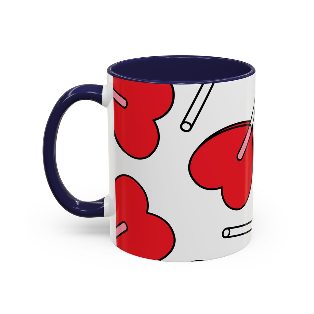 Heart Lollipop Coffee Mug — Cute Valentine’s Day Accent Mug (11/15oz)