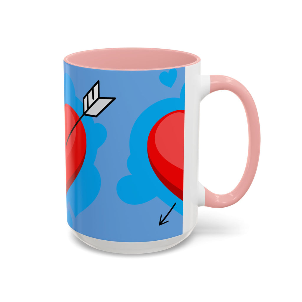 Valentine Coffee Mug — "Be My Valentine" Pink Heart Accent Mug (11/15oz)