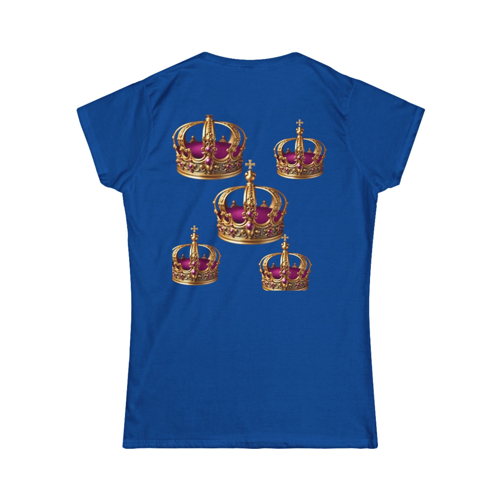 Royal Crown Women's Softstyle Tee - Perfect for Birthdays, Celebrations, Gifts, Queen Vibes, Everyday Wear