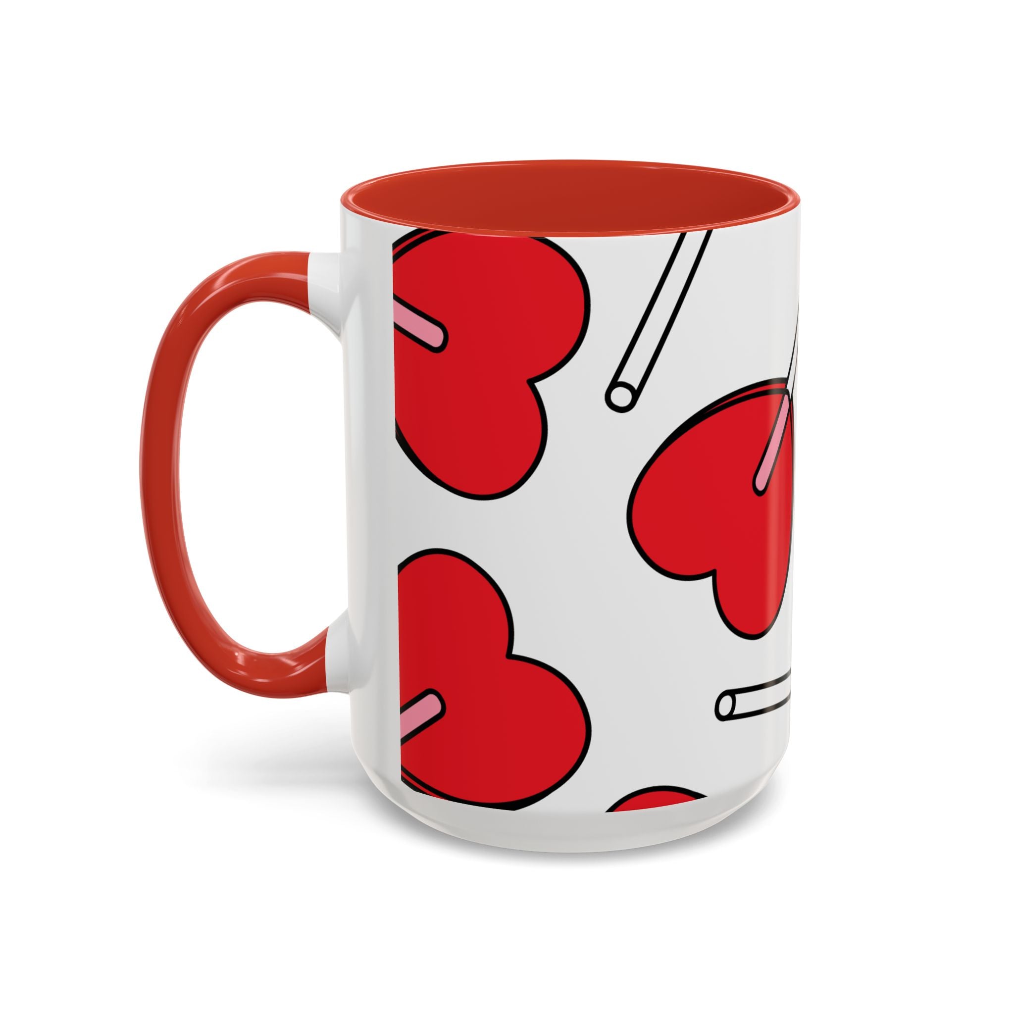 Heart Lollipop Coffee Mug — Cute Valentine’s Day Accent Mug (11/15oz)