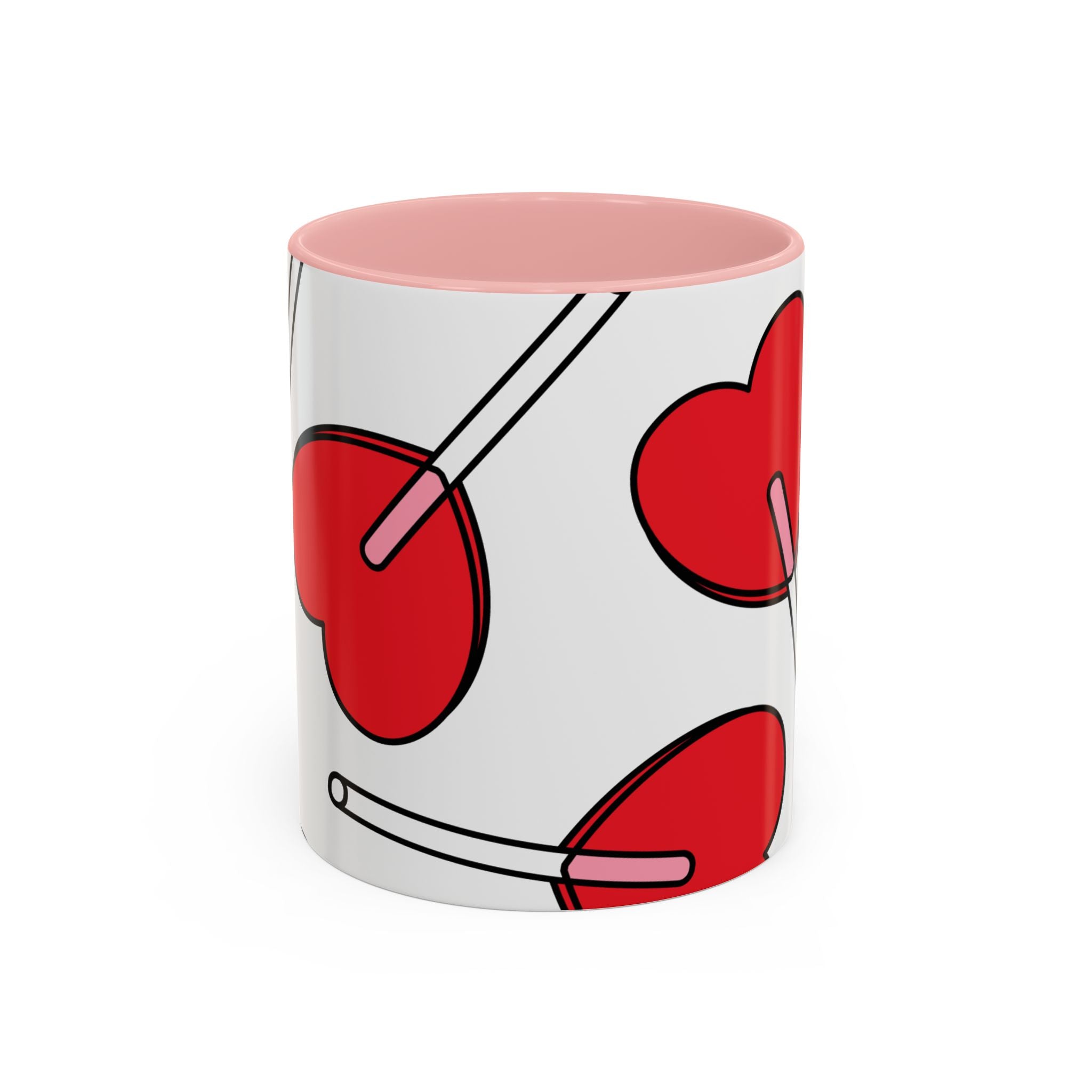 Heart Lollipop Coffee Mug — Cute Valentine’s Day Accent Mug (11/15oz)