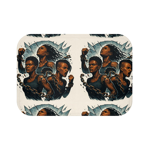 Empowered Bath Mat, Statement Decor, Artistic Home Accessories, Ethnic Pride Gift, Feminist Home Decor, Unique Bath Accessories