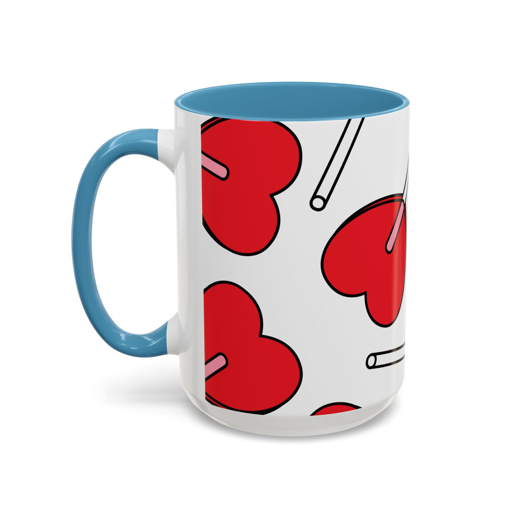 Heart Lollipop Coffee Mug — Cute Valentine’s Day Accent Mug (11/15oz)