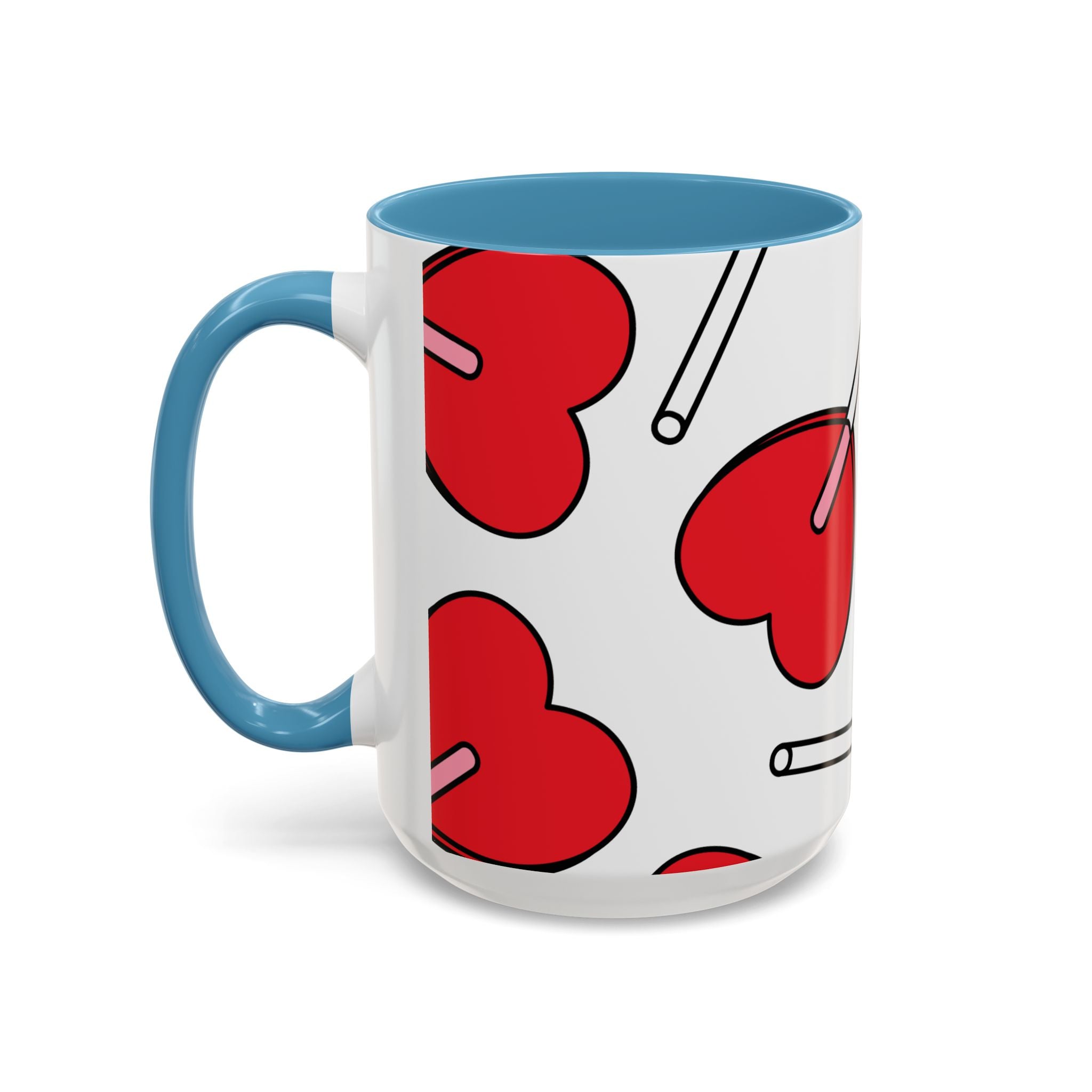Heart Lollipop Coffee Mug — Cute Valentine’s Day Accent Mug (11/15oz)